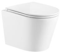 Унитаз подвесной AZARIO FONTI 535x365x310 безободковый в комплекте с сиденьем микролифт, белый (AZ-402W) Унитаз подвесной AZARIO FONTI 535x365x310 безободковый в комплекте с сиденьем микролифт, белый (AZ-402W)