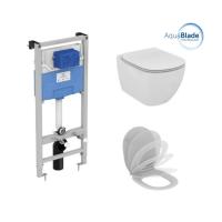 Промо-набор 3 в 1 Ideal Standard Инсталляция ProSys + Подвесной унитаз с сиденьем и крышкой TESI, Silk White, AquaBlade® Промо-набор 3 в 1 Ideal Standard Инсталляция ProSys + Подвесной унитаз с сиденьем и крышкой TESI, Silk White, AquaBlade®