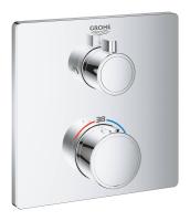 Термостатический смеситель для душа GROHE Grohtherm с переключателем на 2 положения верхний-ручной душ, внешняя часть, хром (24079000) Термостатический смеситель для душа GROHE Grohtherm с переключателем на 2 положения верхний-ручной душ, внешняя часть, хром (24079000)