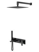 Душевой комплект со смесителем Boheme Qubic Black 474-B Душевой комплект со смесителем Boheme Qubic Black 474-B