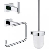 Набор аксессуаров Grohe Essentials Cube Подвесной, Хром (40757001) Набор аксессуаров Grohe Essentials Cube Подвесной, Хром (40757001)