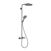 Душевая колонна Hansgrohe Raindance Select S Showerpipe 240 1jet PowderRain, с термостатом, шлифованный, черный хром (27633340) Душевая колонна Hansgrohe Raindance Select S Showerpipe 240 1jet PowderRain, с термостатом, шлифованный, черный хром (27633340)