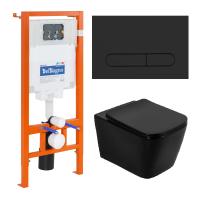 Комплект 4 в 1 Унитаз подвесной BelBagno ARDENTE-C BB3202CHR-MB с сиденьем BB3202SC-MB + Система инсталляции для унитазов BelBagno BB002-80 с кнопкой смыва BB007-PR-NERO.M Комплект 4 в 1 Унитаз подвесной BelBagno ARDENTE-C BB3202CHR-MB с сиденьем BB3202SC-MB + Система инсталляции для унитазов BelBagno BB002-80 с кнопкой смыва BB007-PR-NERO.M