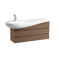 Шкафчик Laufen Alessi One 995 мм, 2 ящика с системой мягкого закрывания, со скрытым сифоном, цвет Noce Canaletto Шкафчик Laufen Alessi One 995 мм, 2 ящика с системой мягкого закрывания, со скрытым сифоном, цвет Noce Canaletto