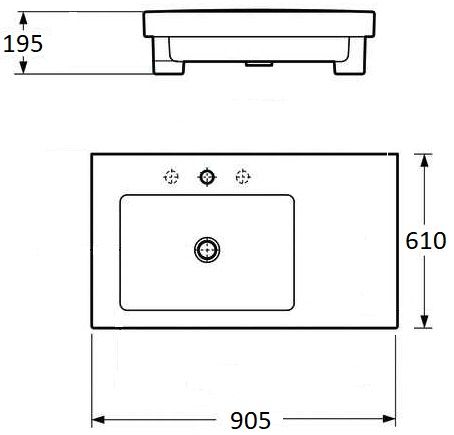 картинка Раковина мебельная Onika 90.5х61х19.5, литьевой мрамор, цвет Белый (609001) картинка Раковина мебельная Onika 90.5х61х19.5, литьевой мрамор, цвет Белый (609001)