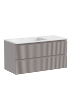 Тумба подвесная SANCOS Snob R левая 995х445х500, c двумя ящиками, Doha Soft, арт.SNR100LSM