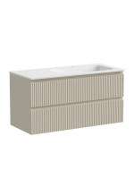Тумба подвесная SANCOS Snob R правая 995х445х500, c двумя ящиками Beige Soft , арт.SNR100RCE Тумба подвесная SANCOS Snob R правая 995х445х500, c двумя ящиками Beige Soft , арт.SNR100RCE