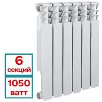 Радиатор биметаллический AQUAPROM BI 500/80 B20 (6 секций) Радиатор биметаллический AQUAPROM BI 500/80 B20 (6 секций)
