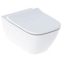 Подвесной безободковый унитаз Geberit Smyle Square Rimfree, крышка микролифт (500.683.00.2) Подвесной безободковый унитаз Geberit Smyle Square Rimfree, крышка микролифт (500.683.00.2)