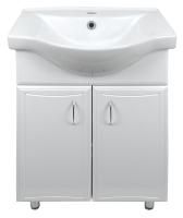 Комплект Тумба Коралл-55 (550х870х430) с раковиной Basic 55 (CS00070535) Комплект Тумба Коралл-55 (550х870х430) с раковиной Basic 55 (CS00070535)