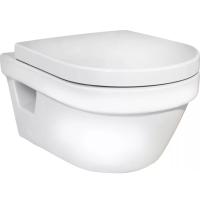 Унитаз подвесной безободковый с толстым сидением soft closing (плавное опускание) Hygienic Fluch 5G84HR01 Унитаз подвесной безободковый с толстым сидением soft closing (плавное опускание) Hygienic Fluch 5G84HR01