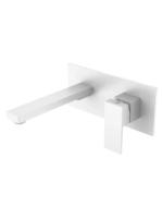 Cмеситель для раковины из стены Boheme Qubic Matt White 475-MW Cмеситель для раковины из стены Boheme Qubic Matt White 475-MW