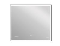 Зеркало LED 011 design 80x70 с подсветкой часы металл. рамка прямоугольное Зеркало LED 011 design 80x70 с подсветкой часы металл. рамка прямоугольное