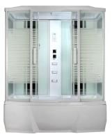 Душевая кабина с тропическим душем Loranto CS 78-4 170x85x215 см белая дверь раздвижная