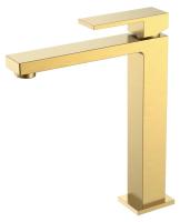 Cмеситель высокий для раковины Boheme Qubic Matt Gold 472-MG Cмеситель высокий для раковины Boheme Qubic Matt Gold 472-MG