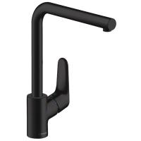 Смеситель для кухонной мойки Hansgrohe Focus Керамический картридж, цвет Черный (31817670)