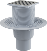 Душевой трап Alcadrain 105х105/50/75 решетка из нерж стали (APV203) Душевой трап Alcadrain 105х105/50/75 решетка из нерж стали (APV203)
