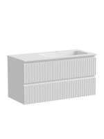 Тумба подвесная SANCOS Snob R правая 995х445х500, c двумя ящиками, Bianco , арт.SNR100RW Тумба подвесная SANCOS Snob R правая 995х445х500, c двумя ящиками, Bianco , арт.SNR100RW