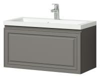 Тумба Итана Verona 80 794х379х440 подвесная с раковиной Natella 80 Смоки Софт Тумба Итана Verona 80 794х379х440 подвесная с раковиной Natella 80 Смоки Софт
