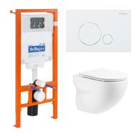 Комплект 4 в 1 Унитаз подвесной BelBagno ONDA с сиденьем BB870SC + Система инсталляции для унитазов BelBagno BB002-80 с кнопкой смыва BB014-SR-BIANCO Комплект 4 в 1 Унитаз подвесной BelBagno ONDA с сиденьем BB870SC + Система инсталляции для унитазов BelBagno BB002-80 с кнопкой смыва BB014-SR-BIANCO