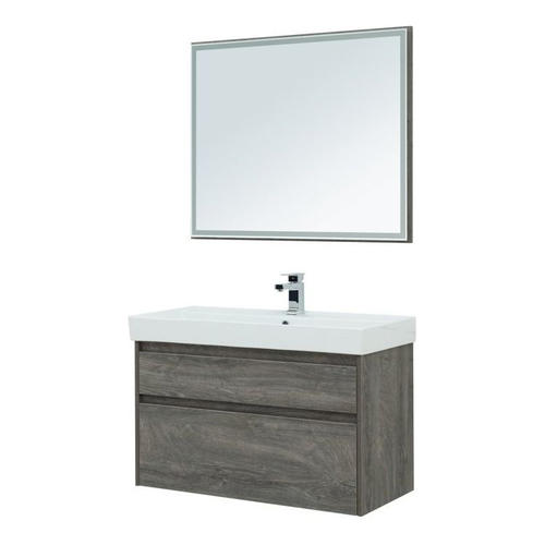картинка Тумба под раковину Aquanet Nova Lite 100 (SLIM SYNERGY) дуб рошелье, 2 ящика 