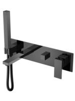 Встраиваемый смеситель для душа и ванны Boheme Qubic Shine Gun Metal 474-2-SGM Встраиваемый смеситель для душа и ванны Boheme Qubic Shine Gun Metal 474-2-SGM