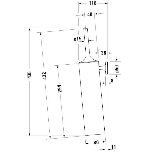 картинка Ёрш для унитаза Duravit Подвесной, Черный (0099464600) картинка Ёрш для унитаза Duravit Подвесной, Черный (0099464600)