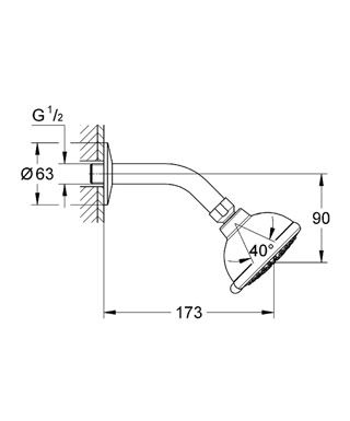 картинка Тропический душ Grohe Tempesta Trio (27290000) картинка Тропический душ Grohe Tempesta Trio (27290000)