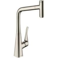 Смеситель для кухонной мойки Hansgrohe Metris Select Керамический картридж, цвет Сталь (14884800) Смеситель для кухонной мойки Hansgrohe Metris Select Керамический картридж, цвет Сталь (14884800)
