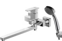 Смеситель для ванны Bravat Riffle с длинным изливом и душевой лейкой, хром (F672106C-LB) Смеситель для ванны Bravat Riffle с длинным изливом и душевой лейкой, хром (F672106C-LB)