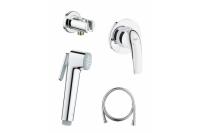 Готовый комплект для гигиенического душа GROHE BauCurve: встраиваемый смеситель, гигиенический душ со шлангом и держателем GROHE, хром (124899)