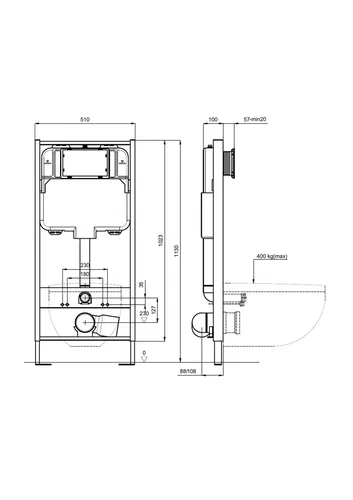 картинка Инсталляция для подвесного унитаза Aquatek Standart 51 INS-0000001 картинка Инсталляция для подвесного унитаза Aquatek Standart 51 INS-0000001