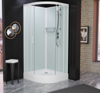 Душевая кабина Frank F410 М Whitе без крыши матовое стекло 110х110х220 см Душевая кабина Frank F410 М Whitе без крыши матовое стекло 110х110х220 см