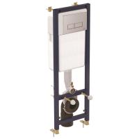 Ideal Standart W3710AA Фиксируемая к стене рама для монтажа подвесных унитазов, с двойной хромированной панелью смыва Ideal Standart W3710AA Фиксируемая к стене рама для монтажа подвесных унитазов, с двойной хромированной панелью смыва