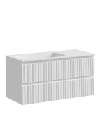 Тумба подвесная SANCOS Snob R левая 995х445х500, c двумя ящиками, Bianco , арт.SNR100LW