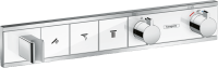 Hansgrohe 15356400 RainSelect Термостат, скрытого монтажа, для 3 потребителей, белый/хром